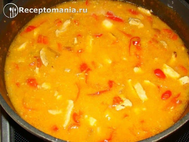Свинина  с перцем